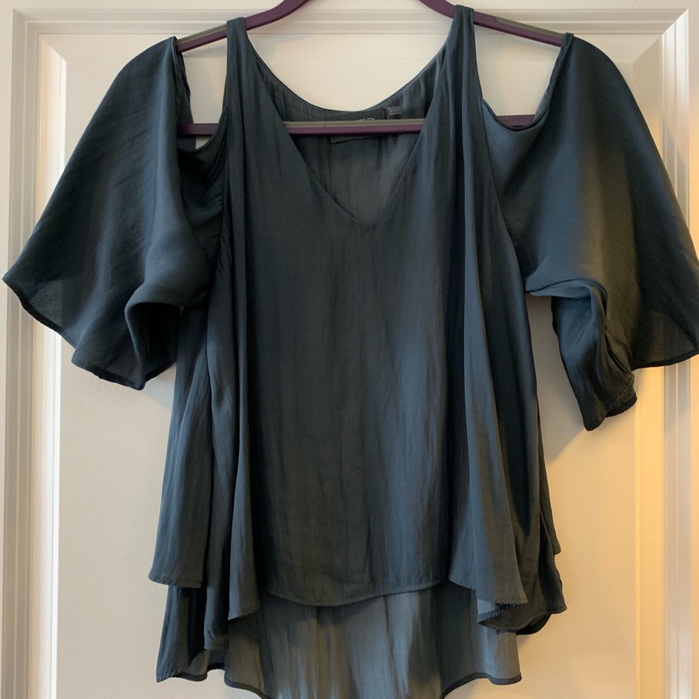 Astr Silk blue blouse